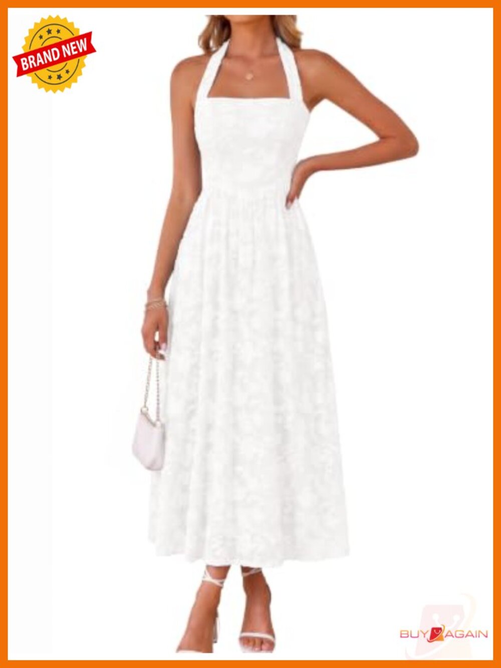 Floral Halter Maxi Dress Sleeveless A-Line Wedding Guest